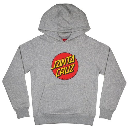 Santa Cruz Youth Classic Dot Hood Heather Grey Santa Cruz Youth Classic Dot Hood Heather Grey