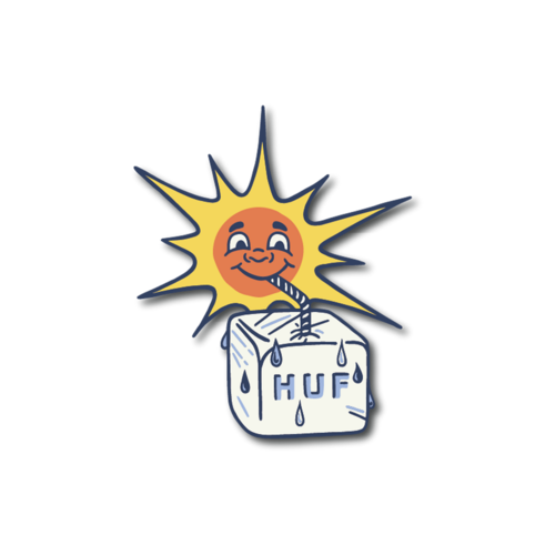 HUF Sippin Sun Sticker Yellow HUF Sippin Sun Sticker Yellow