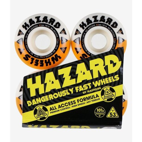 Hazard Melt Down Radial Wheels White/Orange 53mm 101A