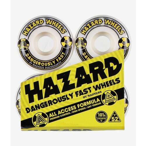 Hazard Melt Down Conical Wheels White/Yellow 52mm 101A