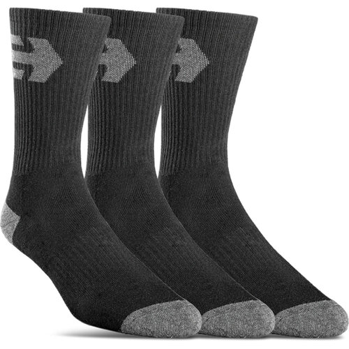 Etnies Direct 2 Socks 3 Pack Black Etnies Direct 2 Socks 3 Pack Black
