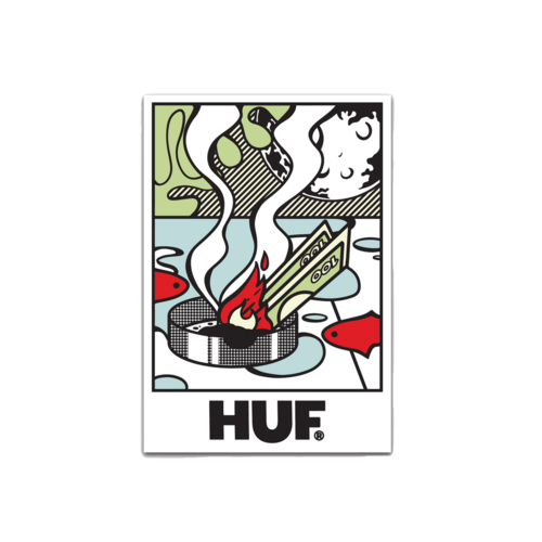 HUF Burning Away Sticker Multi HUF Burning Away Sticker Multi