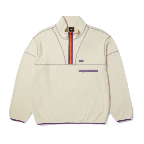 HUF Elysian Quarter Zip Fleece Bone HUF Elysian Quarter Zip Fleece Bone