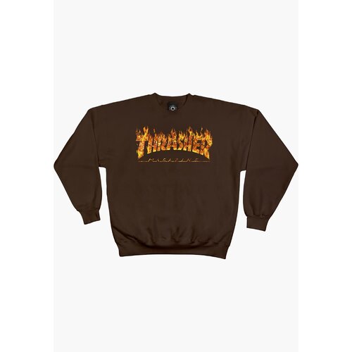 Thrasher Inferno Crewneck Dark Chocolate Thrasher Inferno Crewneck Dark Chocolate