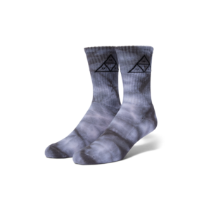 HUF Triple Triangle Tie Dye Crew Sock Black