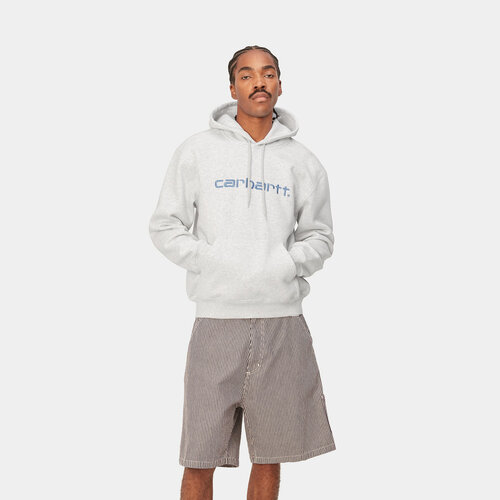 Carhartt WIP Hooded Carhartt Sweat Ash Heather/Liberty Carhartt WIP Hooded Carhartt Sweat Ash Heather/Liberty