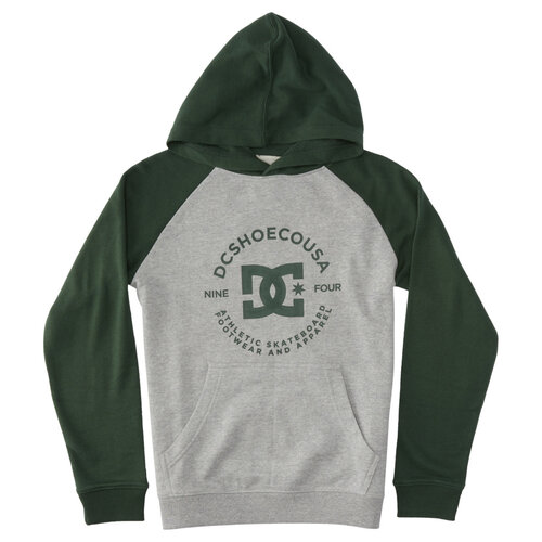 DC Shoes Boys Star Pilot Raglan Hoodie Heather Grey/Sycamore