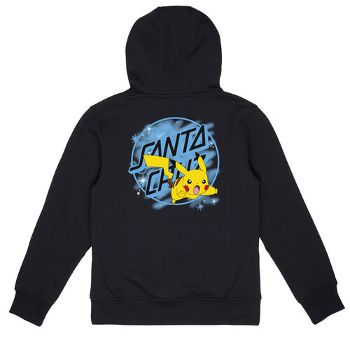 Santa Cruz x Pokémon Youth Pikachu Spray Dot Hoodie Black Santa Cruz x Pokémon Youth Pikachu Spray Dot Hoodie Black