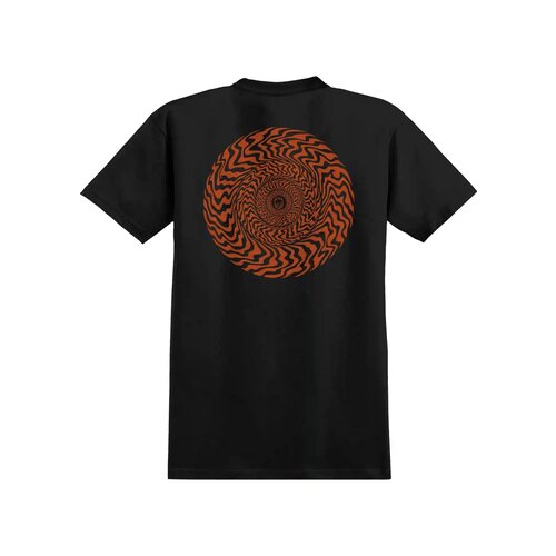 Spitfire Swirled Classic S/S T-Shirt Black/Burnt Orange