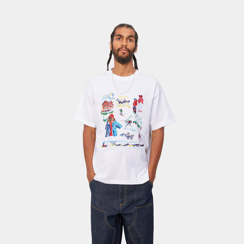 Carhartt WIP Ollie Mac Chalet S/S T-Shirt White Carhartt WIP Ollie Mac Chalet S/S T-Shirt White
