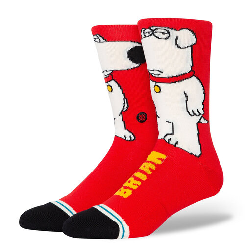 Stance The Dog Crew Sock Red Stance The Dog Crew Sock Red