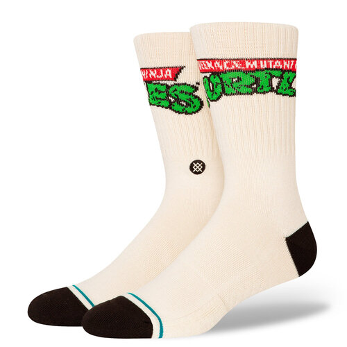 Stance Turtles Crew Socks Off White