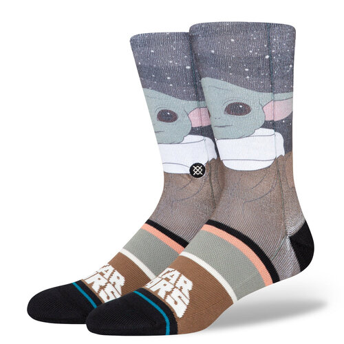 Stance Grogu By Jaz Crew Sock Splattergrey Stance Grogu By Jaz Crew Sock Splattergrey