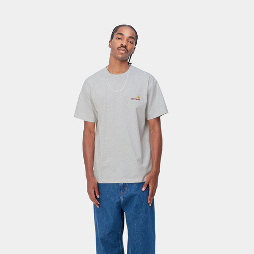 Carhartt WIP American Script S/S T-Shirt Ash Heather