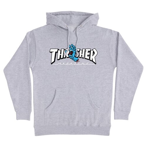 Santa Cruz X Thrasher Screaming Logo Hoodie Grey Heather Santa Cruz X Thrasher Screaming Logo Hoodie Grey Heather