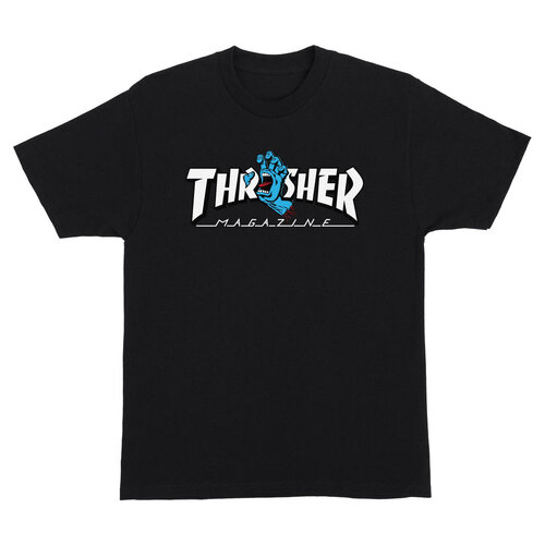 Santa Cruz X Thrasher Screaming Logo S/S T-Shirt Black