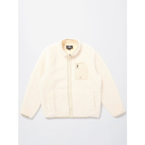 Volcom Kids Muzzar Fuzzar Zip Sweater Dirty White Volcom Kids Muzzar Fuzzar Zip Sweater Dirty White
