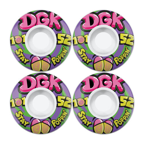 DGK Stay Poppin Wheels 52mm 101A DGK Stay Poppin Wheels 52mm 101A