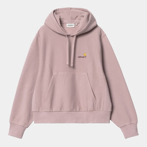 Carhartt WIP Women Hooded American Script Sweat Glassy Pink