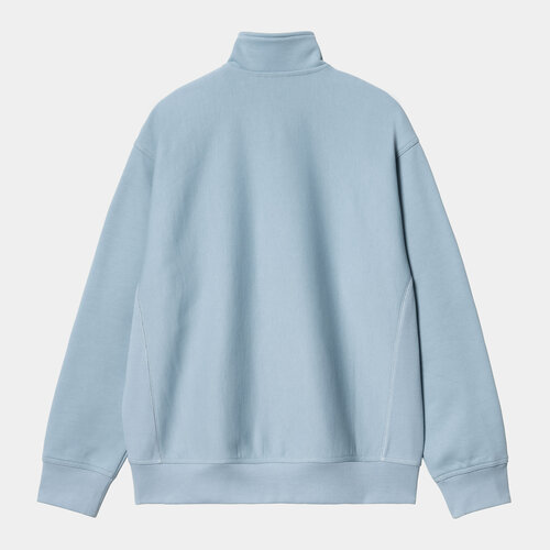 Carhartt WIP Half Zip American Script  Sweat Frosted Blue