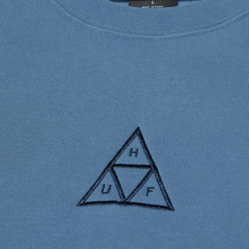 HUF Set Triple Triangle Crewneck Slate Blue