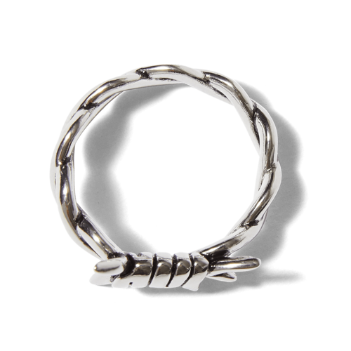 HUF Barbed Wire Ring Silver