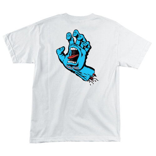 Santa Cruz T-Shirt Youth Screaming Hand White