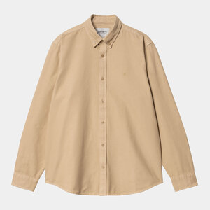 Carhartt WIP Bolton L/S Shirt Rattan Garment Dyed