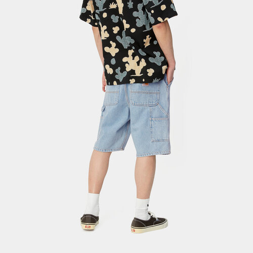 Carhartt WIP Single Knee Short Blue Heavy Stone Bleached