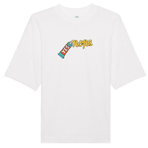 The Dudes Nope Premium Oversized T-shirt Off White