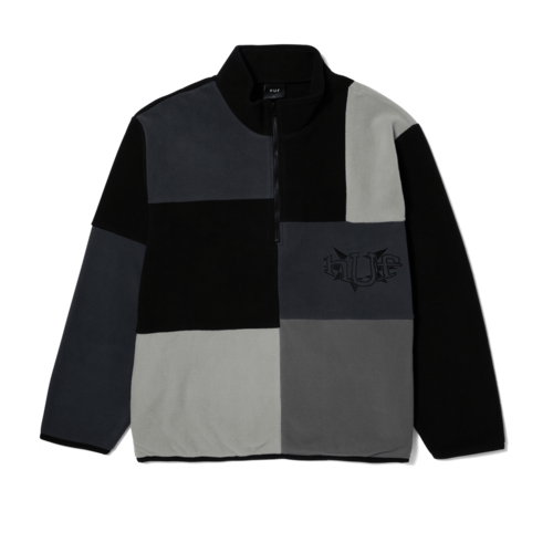 HUF Remix Quarter Zip Fleece Black