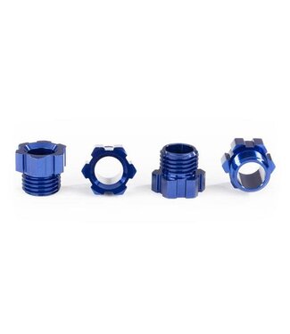 Traxxas Stub Axle Nut Aluminum (blue-Anodized) (4) TRX8886X