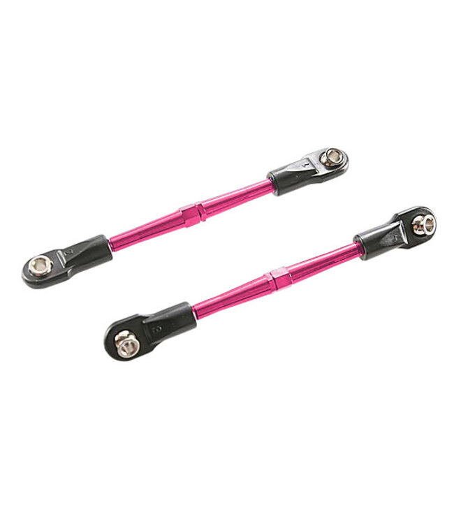 Turnbuckles alluminum (pink-anodized) toe links 59mm (2) (assembled w/ rod ends & hollow balls) TRX3139P