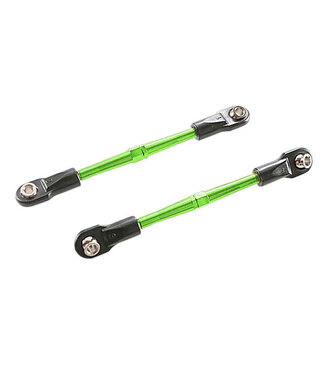 Traxxas Turnbuckles aluminum (green-anodized) toe links 59mm (2) (assembled w/ rod ends & hollow balls) TRX3139G