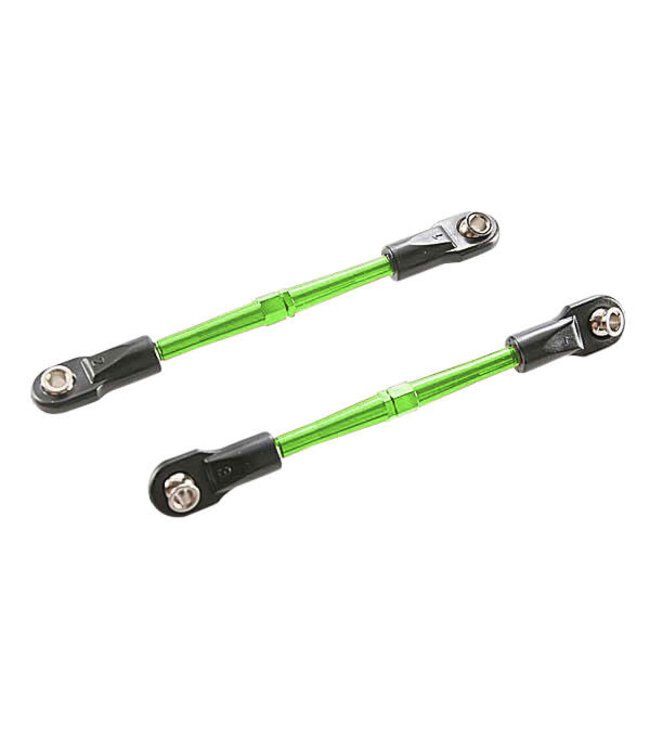 Turnbuckles aluminum (green-anodized) toe links 59mm (2) (assembled w/ rod ends & hollow balls) TRX3139G