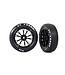 Traxxas Tires & wheels glued (Weld gloss black wheels) (front) (2) TRX9494