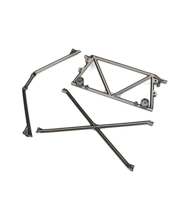 Tube chassis center support with cage top and rear cage support (satin black chrome) TRX8433X