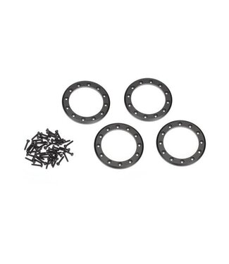 Traxxas Beadlock rings black (2.2') (aluminum) (4) 2x10 CS (48) TRX8168T