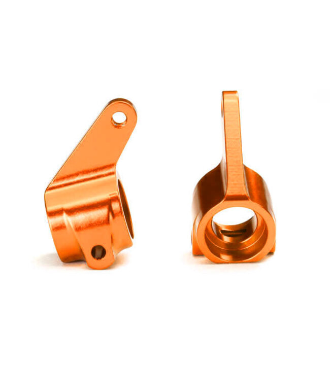 Steering blocks (2) 6061-T6 aluminum (orange-anodized) TRX3636T