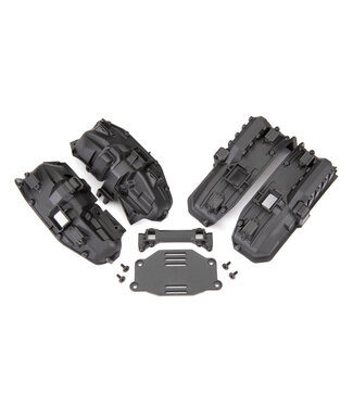 Traxxas Traxxas Fenders inner (narrow) front & rear (for clipless body mounting) (2 each)/ rock light covers (8)/ battery plate/ body mount/ 3x8 flat-head screws (4) TRX8080X