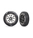 Traxxas Tires & wheels glued (Weld black chrome wheels) (front) (2) TRX9474X