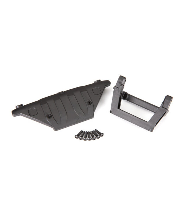 Bumper mount front with skidplate and 3x12mm BCS (7) TRX9223