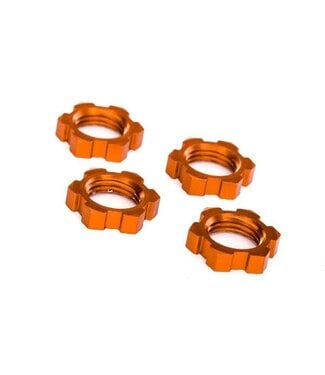 Traxxas Wheel nuts splined 17mm serrated (orange-anodized) (4)TRX7758T