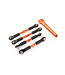 Traxxas Turnbuckles aluminum (orange-anodized) camber links front 39mm (2) rear 49mm (2) TRX3741T