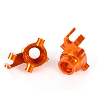 Traxxas Steering blocks 6061-T6 aluminum (orange-anodized) left & right TRX8937A