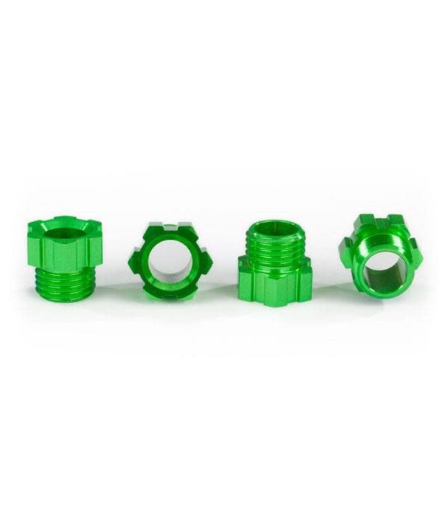 Stub Axle Nut Aluminum (green-anodized) (4) TRX8886G