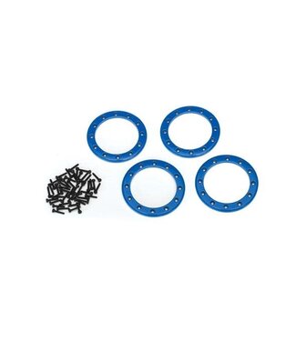 Traxxas Beadlock rings blue(1.9') (aluminum) (4) 2x10 CS (48) TRX8169X