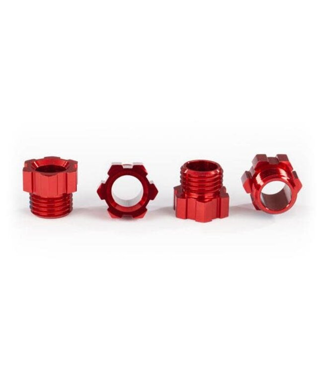 Stub Axle Nut Aluminum (red-Anodized) (4) TRX8886R