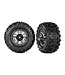 Traxxas Tires & wheels glued (black chrome 2.8" wheels Sledgehammer tires) (2) (TSM® rated) TRX9072