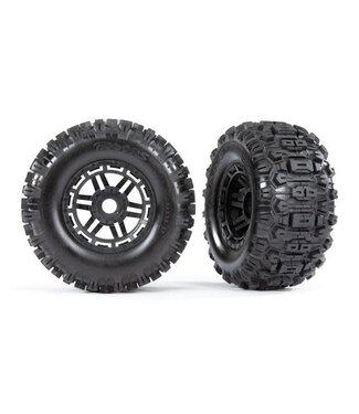 Traxxas Tires & wheels glued (black) 2.8' Sledgehammer (2) (17mm hex) TRX8973